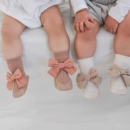 chaussette-pour-bebe-marron
