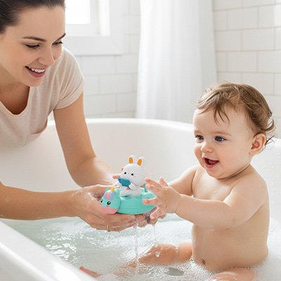 Jouet-de-bain-bebe-colorées