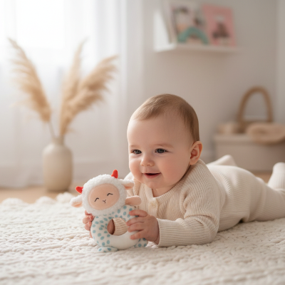 bebe-allonger-hochet-bebe-mouton