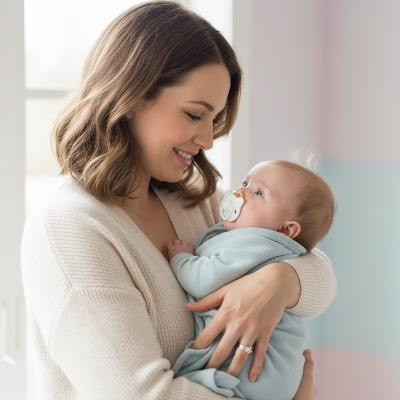 bebe-avec-tetine-incassable-blanche