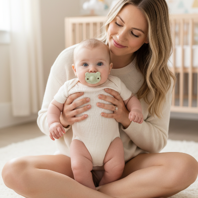 bebe-avec-tetine-incassable-maman-assise-sol