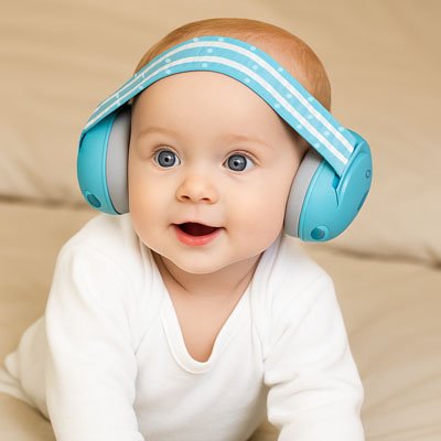 Casque-anti-bruit-bébé-bleu