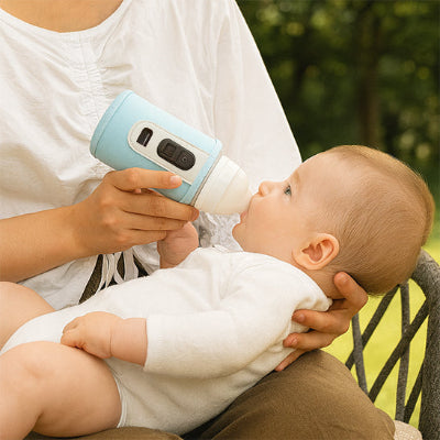 chauffe-biberon-portable-bleu