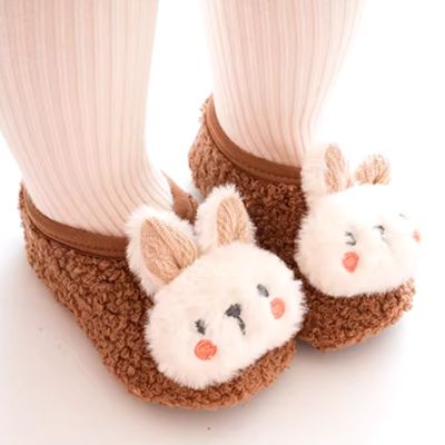 chausson-bebe-lapin-brun