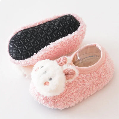 chausson-bebe-lapin-rose