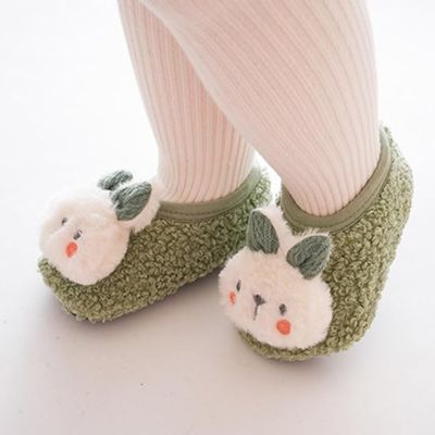 chausson-bebe-lapin-vert