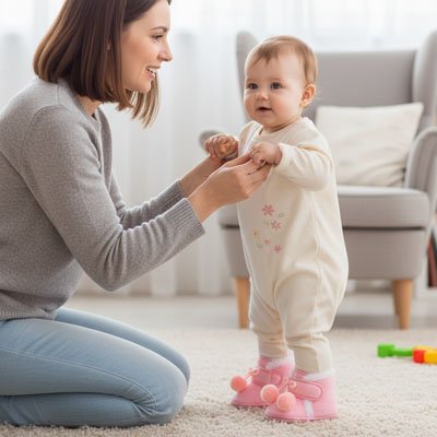 Chaussons-bebe-rose-ingenieux
