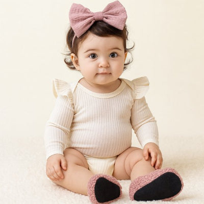 Chaussons-bébé-rose