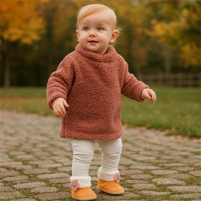Chaussure-bebe-fille-chaleureuse
