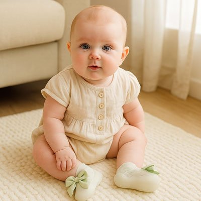 Chaussure-bebe-fille-matiere-delicate