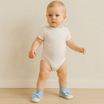 Chaussure-bebe-fille-matiere-douce
