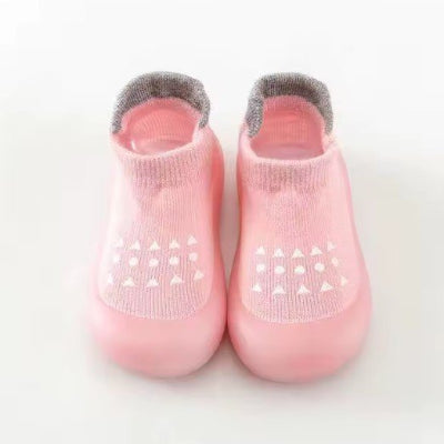 Chaussure-bebe-souple-rose