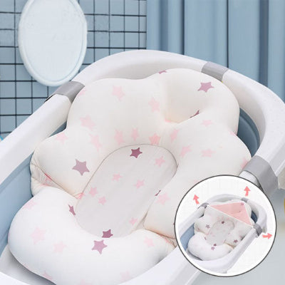 coussin-de-bain-bebe-blanc-etoilee