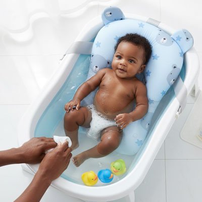 coussin-de-bain-bebe-ours-bleu