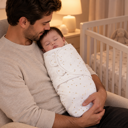 couverture-emmaillotage-bebe-papa-bercant-son-bebe