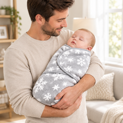 couverture-emmaillotage-bebe-papa-portant-son-bebe