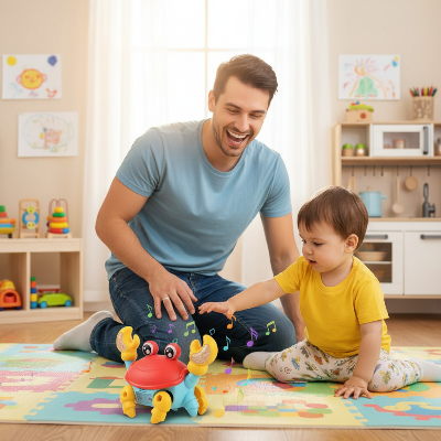crabe-bebe-papa-avec-enfant