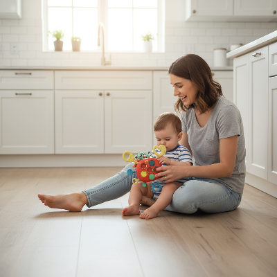 crabe-jeux-bebe-maman-et-bebe-dans-la-cuisine