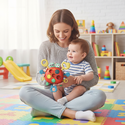 crabe-jeux-bebe-maman-et-bebe-dans-la-salle-de-jeux