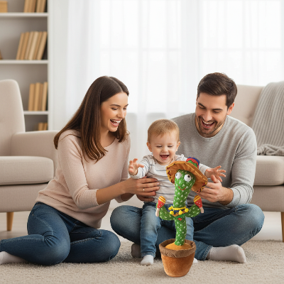 famille-complete-jouant-avec-le-cactus-bebe