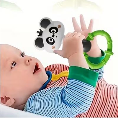 hochet-bebe-panda-anneau-vert