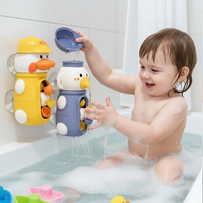 Jouet-baignoire-bebe-design-personnage 