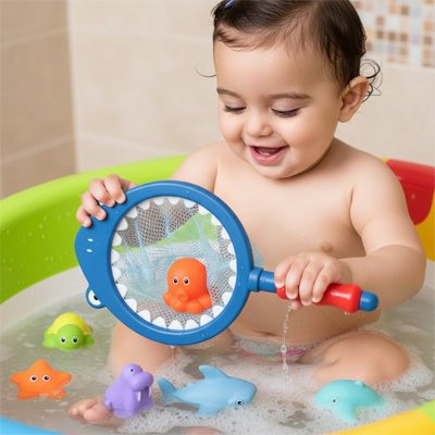 Jouet-baignoire-bebe-forme-et-couleur 