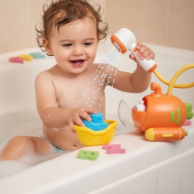 Jouet-baignoire-pour-bebe-tuyau-flexible 