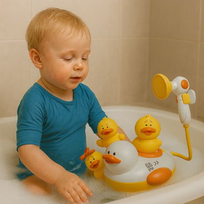 Jouet-de-bain-pour-bebe-blanc-et-jaune 