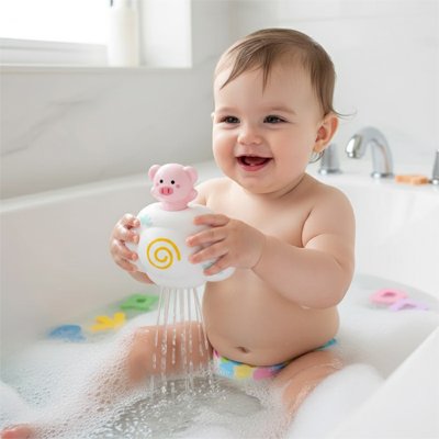 Jouet-de-bain-pour-bebe-cochon-rose