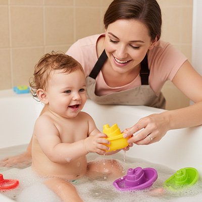 Jouets-de-bain-couleurs-vivent​ 