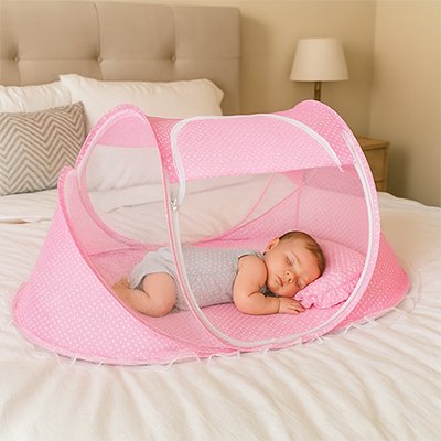Lit-moustiquaire-bébé-design-portable
