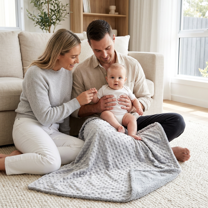 moment-en-famille-avec-la-couverture-polaire-bebe