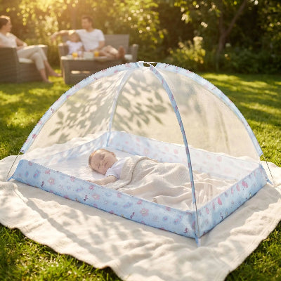 moustiquaire-lit-bebe-bleu