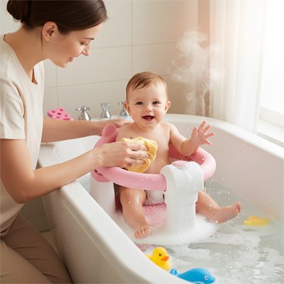 Siege-de-bain-bebe-rose 