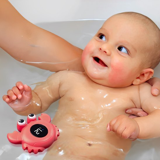 Thermomètre bain bébé rouge